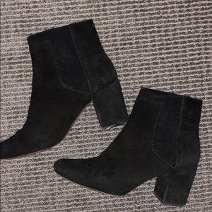 Zara black suede booties with heel 38